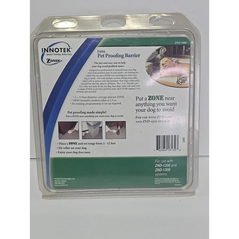 Brand New Innotex‎ ZND-1200 Instant Pet Barrier with 1 Zone